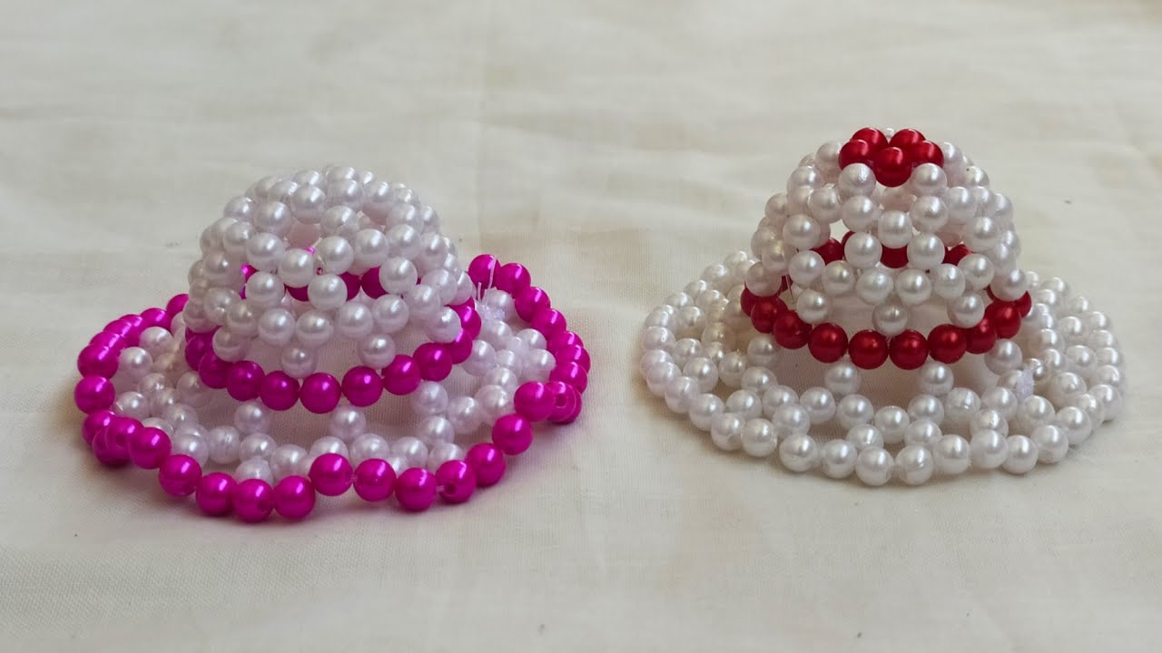 DIY How to make Beaded Hat | Easy Beads Hat making | Beads craft/art | Pearl work/ Craft
