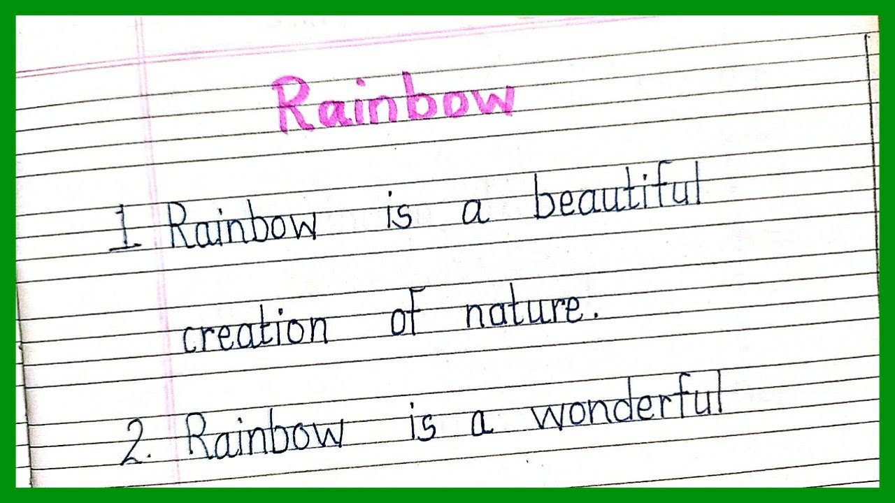 10 lines on Rainbow in english 10 line essay on Rainbow Essay on