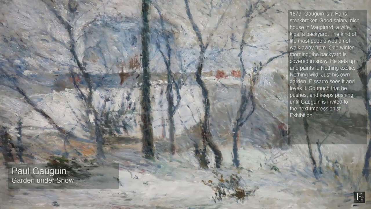 Paul Gauguin - Garden under Snow - 2 Hour Screensaver