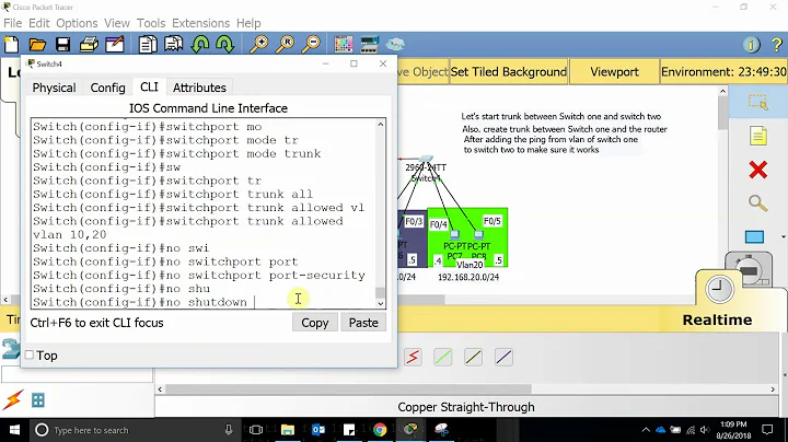 Configuring Trunking Link between switch and router - 3