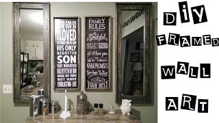 Diy framed wall art/ wood sign