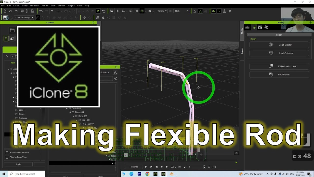 Rod Object Design iClone 8 Flexible Rod Rigging Tutorial | Blender to iClone Bendable ...