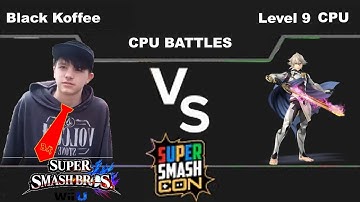 Black Koffee(Donkey Kong) vs Level 9 CPU(Corrin) - Super Smash Bros Wii U