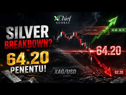 🔥XAG/USD AKAN JATUH❓64.20 Jadi Penentu‼️Analisa Silver Terbaru