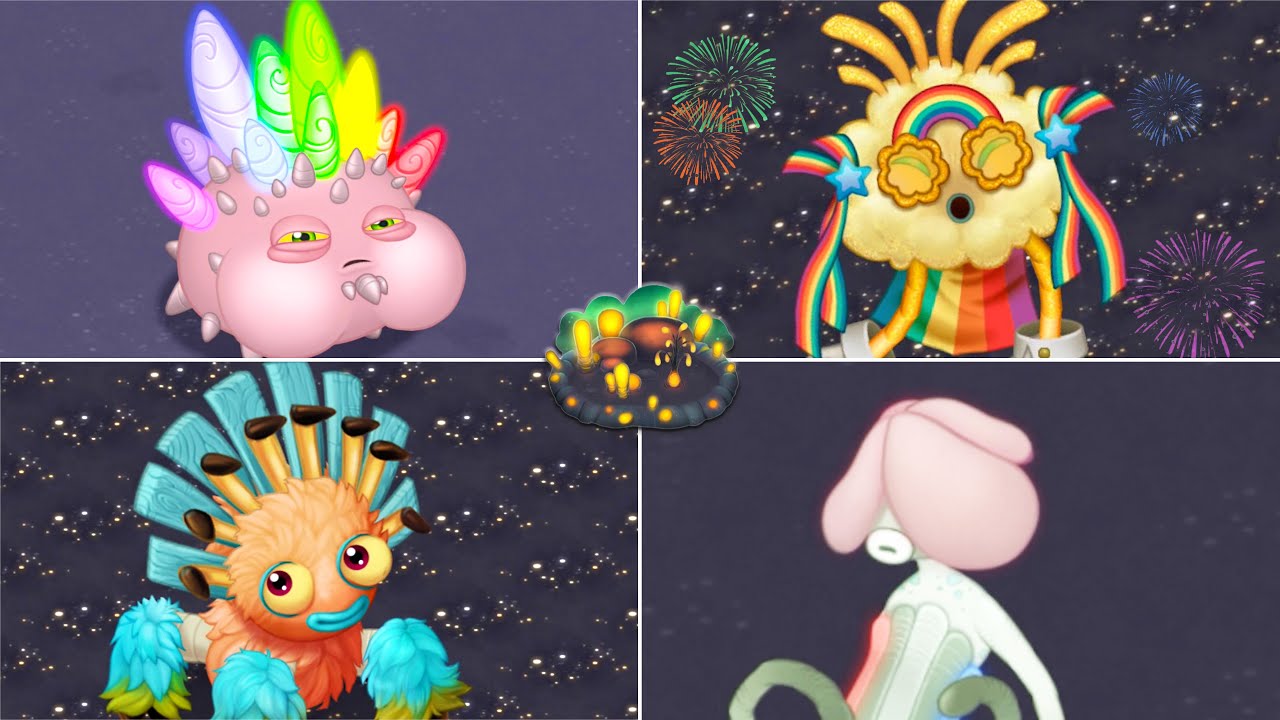 Light Island All Monsters Sounds & Animations (4K) My Singing