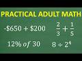 Basic Math for Adults – Can You Solve These 4 Real-World Problems?