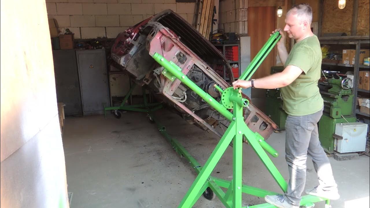 Кантователь кузова легкового авто - YouTube