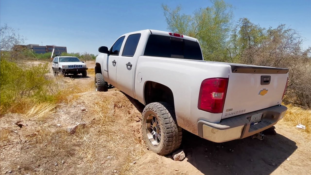 High Centered & STUCK Chevy Silverado Winch Recovery YouTube
