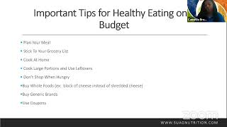 Healthy Eating On A Budget Camellia Brown