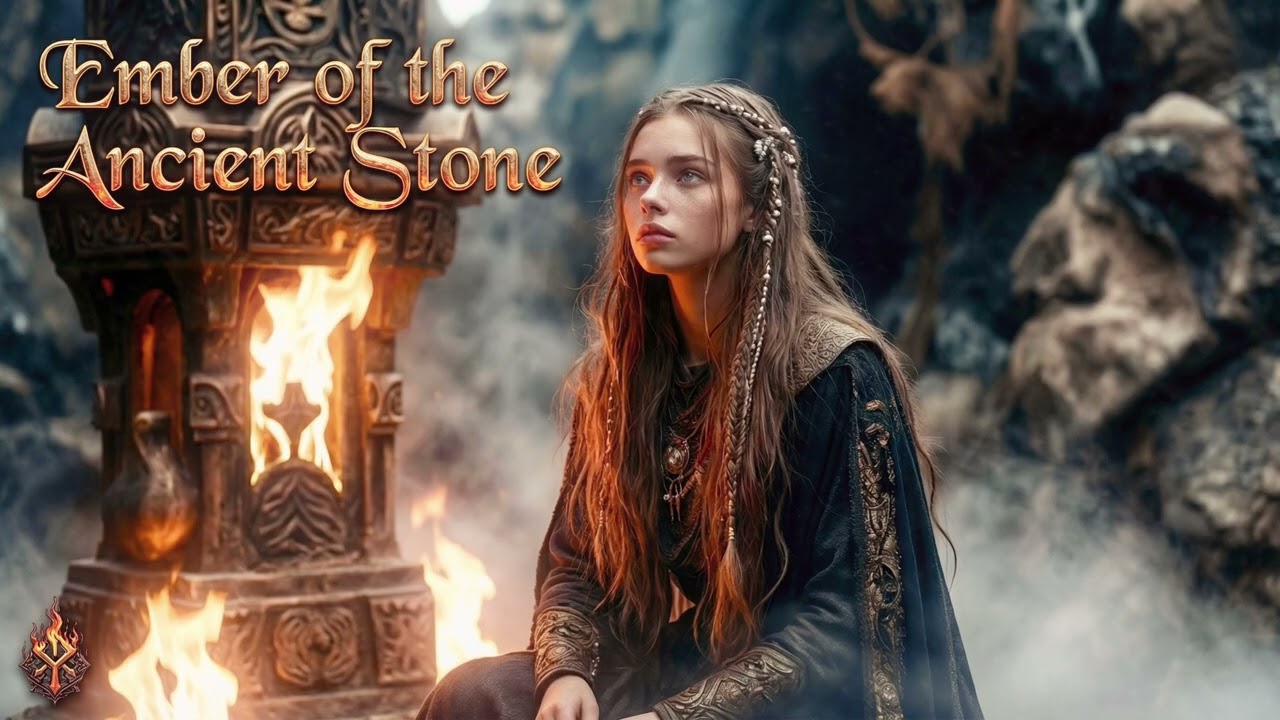 Ember of the Ancient Stone | Nordic Fantasy Song | Fire & Ancient Power [Lyric Video]
