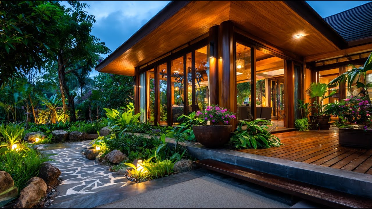 ✨ Peaceful Tropical Modern Home | Resort Style Living & Elegant Decor🌿