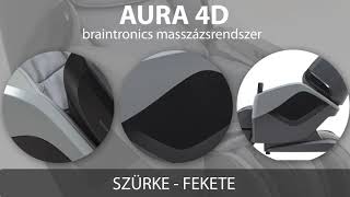 Aura 4D Braintronics masszázsfotel fekete -szürke szín