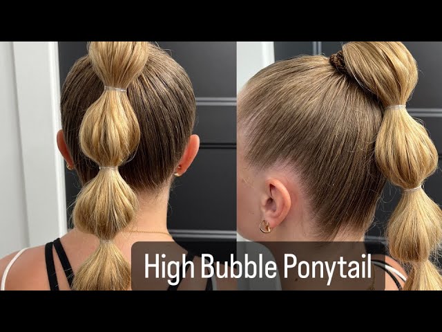 bubble braid x loop braid slick back ponytail!! #hair #hairtok