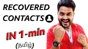 How to recover deleted Contacts in Android (Tamil Video)🤯