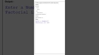 Python program to calculate factorial using recursion