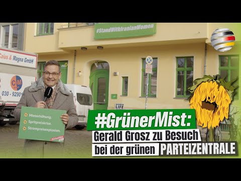 #GrünerMist: Gerald #Grosz vor der #Parteizentrale der „#Grünen“ in #Berlin