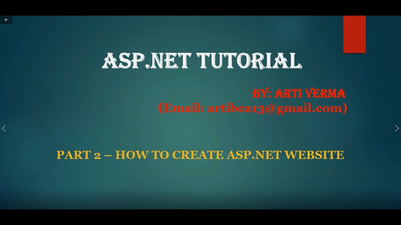 Part 2 - How to create ASP.NET website #aspnetcore #education - YouTube