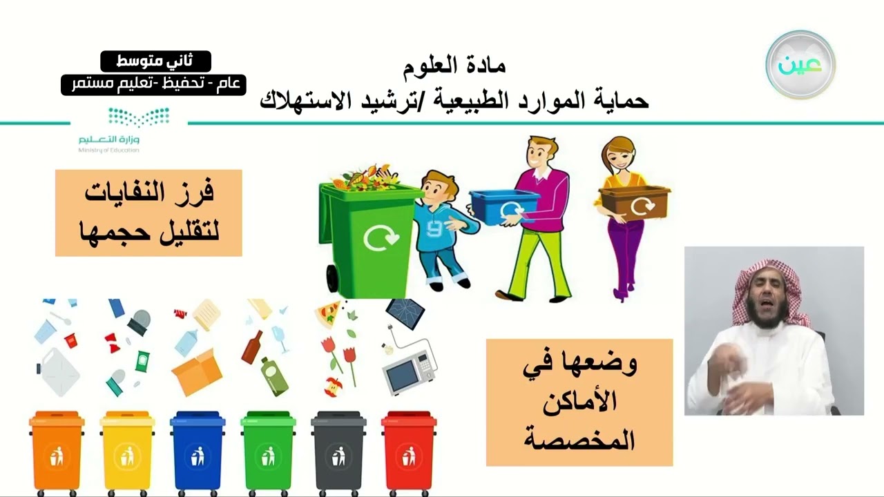 حماية الموارد الطبيعية /ترشيد الاستهلاك - العلوم - ثاني متوسط