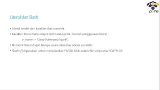 Praktikum 1 - Deklarasi Variabel dan Pemrograman dengan PLSQL