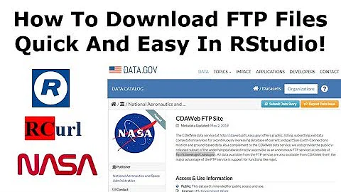 How To Download Files From An FTP Server In RStudio with RCurl - Awesome NASA Example!