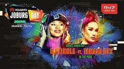 DJ Zinhle and Tamara Dey at Huawei Joburg Day in the Park