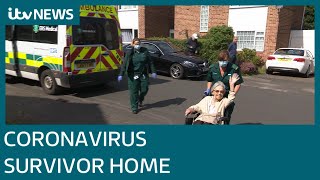 86-year-old Coronavirus survivor is back home after a month in hospital | ITV News