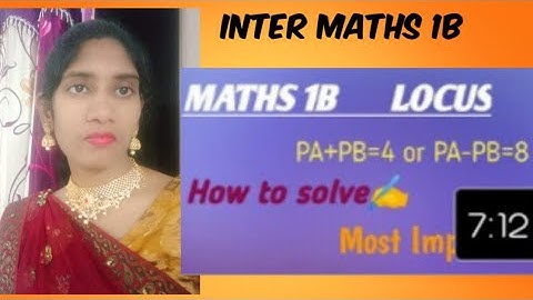 LOCUS Maths / Locus Class11 / Locus inter 1st year/ MATHS 1B  LOCUS Part~8