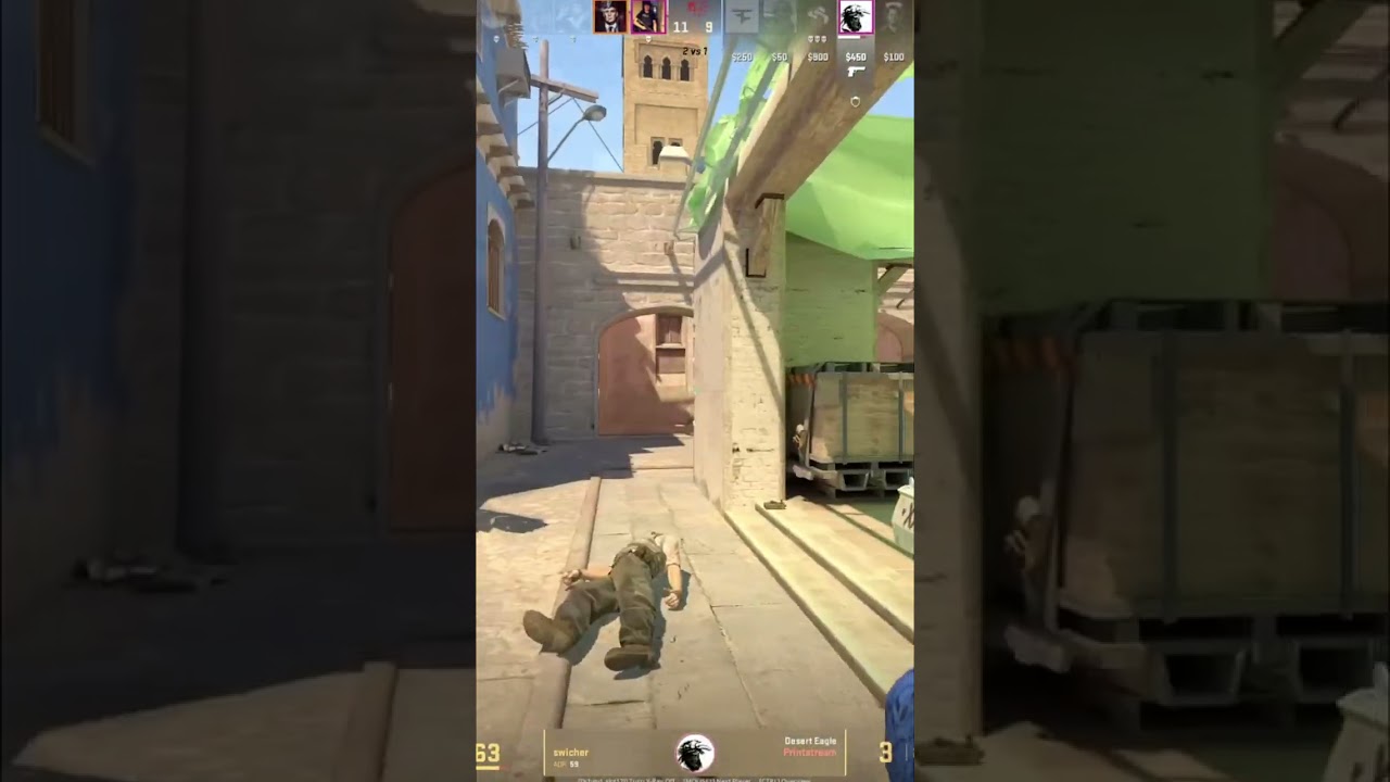 switcher clutch 1vs2 3 bullets DEAGL CS2
