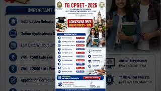 TG CPGET 2026 Notification Released | Application Dates, Exam Schedule &amp; Complete Details