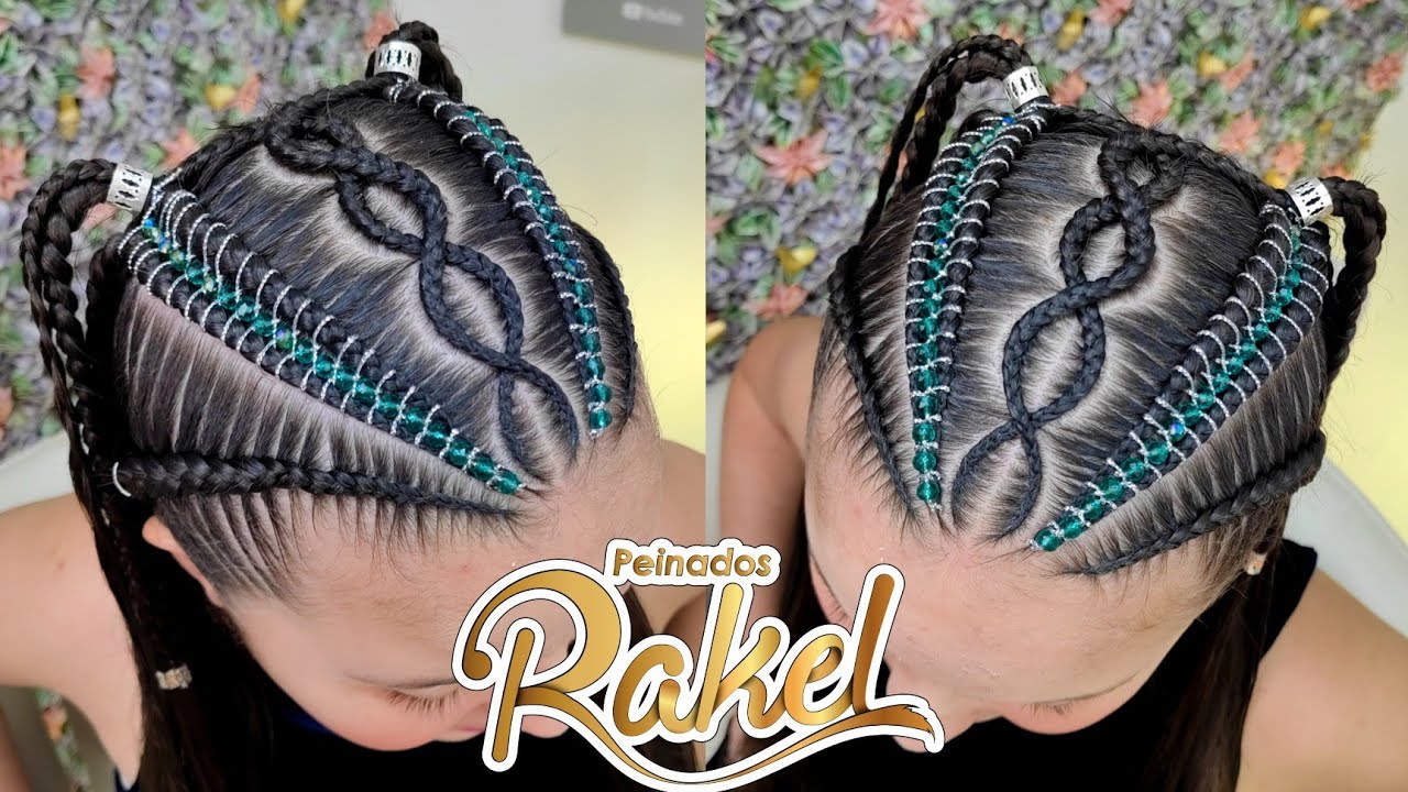 Peinado Casual y Juvenil/ Con Diseño De Hilo Con Cristales/ Peinados Rakel