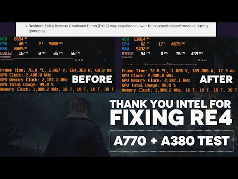 Intel Listened! Resident Evil 4 Demo Performance Fixed on Intel Arc A770 / A750 / A380