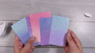 DIY Ombre Glitter Paper and Die cut inlay Technique #Cardmaking #Aliexpress