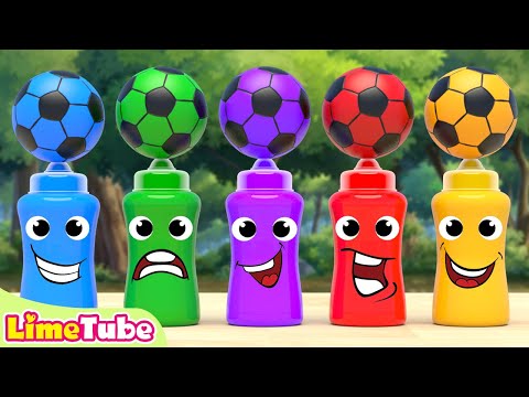 Color balls Skip to My lou &amp;amp; <strong>Itsy</strong> bitsy spider | Nursery Rhymes | Kindergarten | LimeAndToys