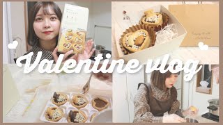 【Vlog】女子大生、バレンタインのお菓子を作る🍰｜無印良品だけ使った簡単くまちゃんタルト【薬学部】