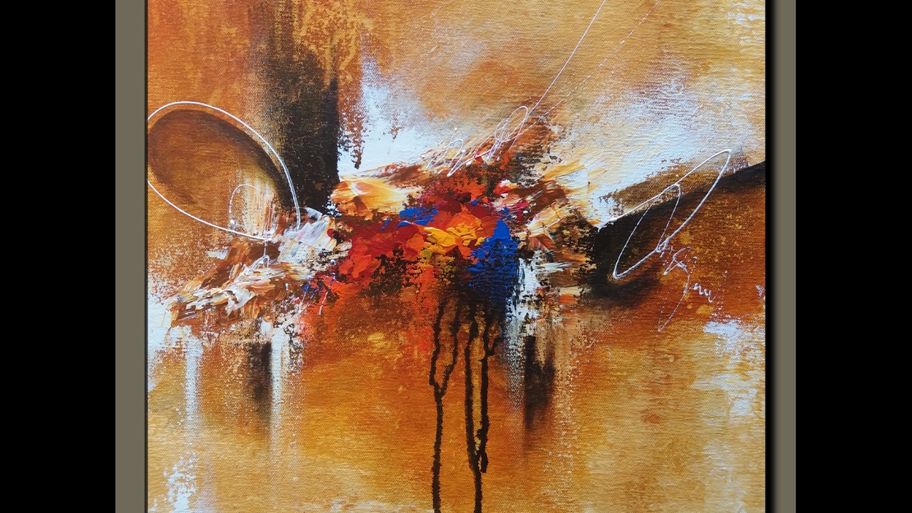 Acrylic abstract painting #Learn easyTechniques of abstract painting #Demo 20/02/2017