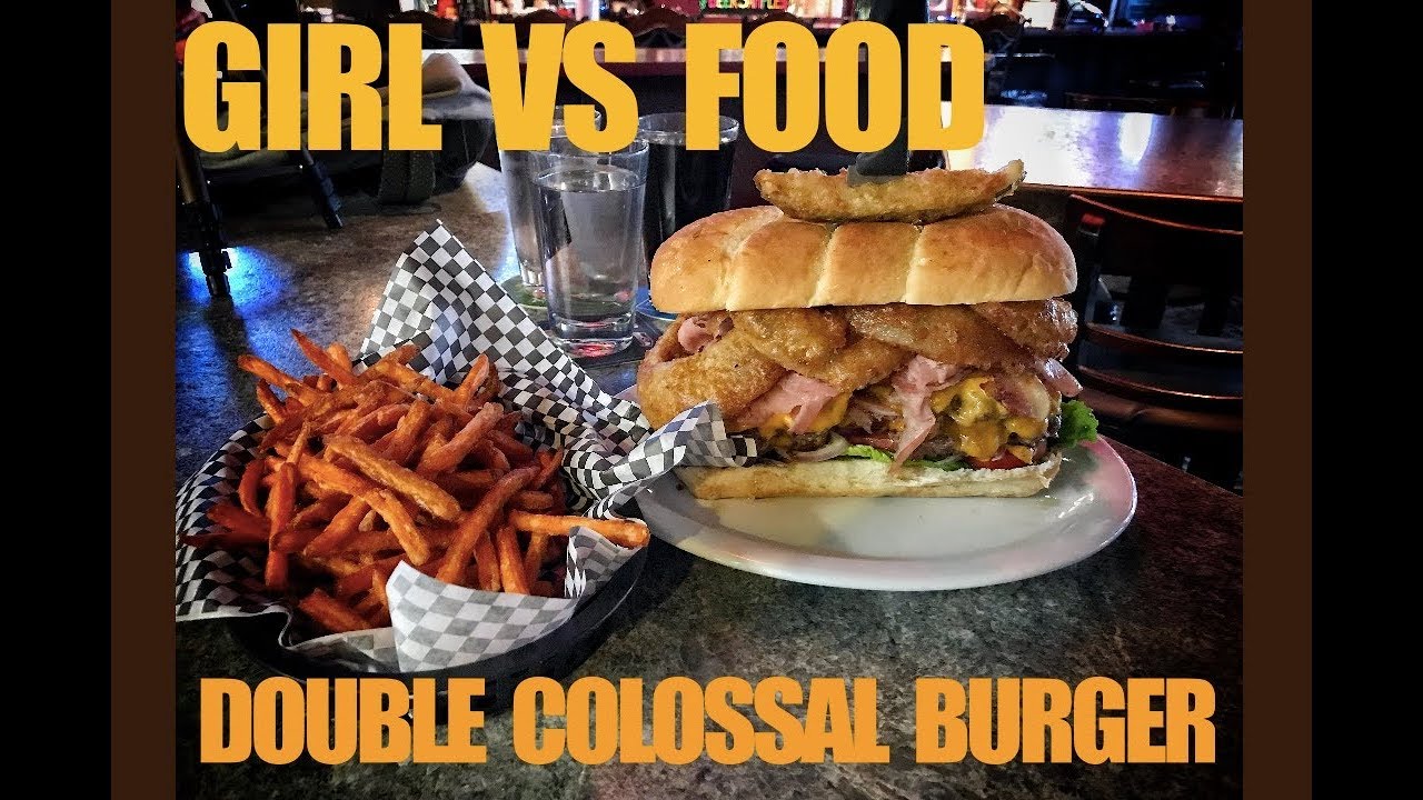 COLOSSAL Cheeseburger Challenge (4,750 CALORIES) GIRL VS FOOD YouTube