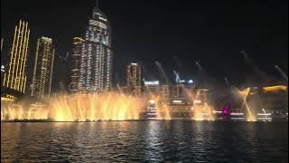 Dubai Fountain Show 🇦🇪 | Burj Khalifa View & Music Performance | Downtown Dubai 4K HDR