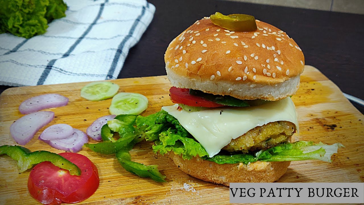 VEG BURGER RECIPE ALOO TIKKI BURGER CHEESE BURGER RECIPE