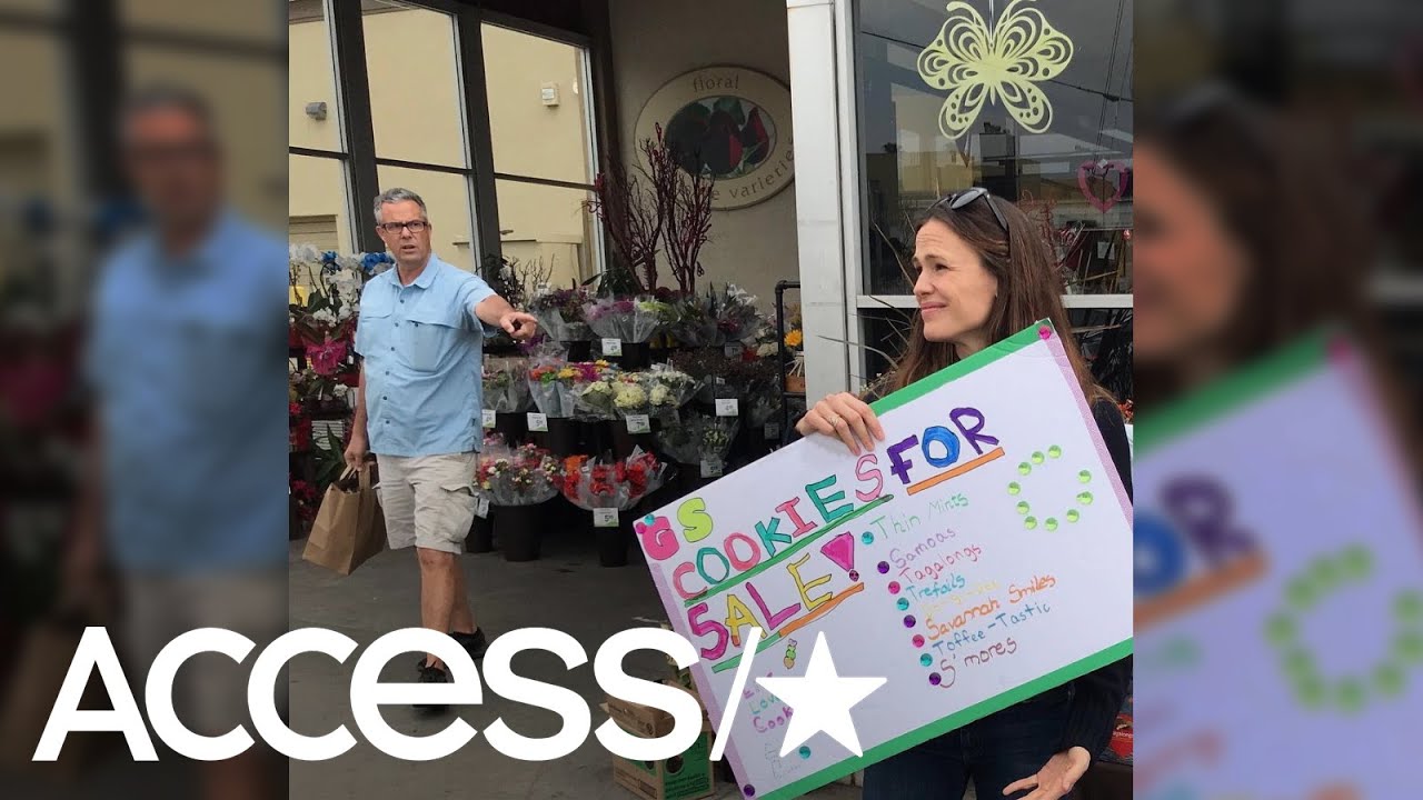 Jennifer Garner sells Girl Scout cookies outside grocery store