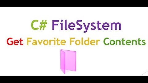 C# Get Contents of Favorites Folder