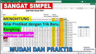 Cara Membuat Ranking dan Merubah Nilai Angka Menjadi Predikat