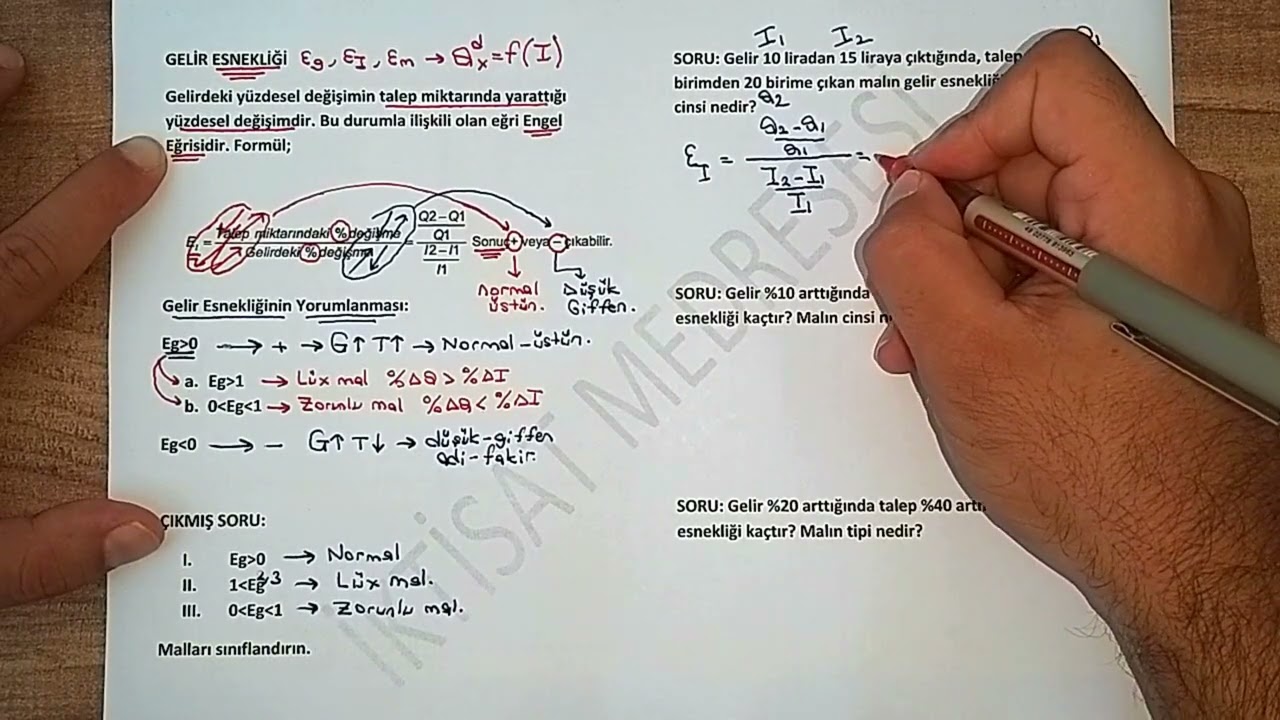 25) GELİR ESNEKLİĞİ ve ENGEL EĞRİSİ ANALİZİ - YouTube