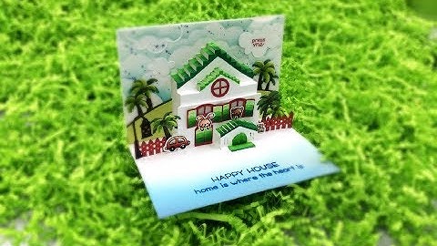 Happy House for Tilt Sensor Circuit /Lawn Fawn/Light-up Card/Paper Circuit/종이회로 카드/팝업카드/불이 켜지는 카드/
