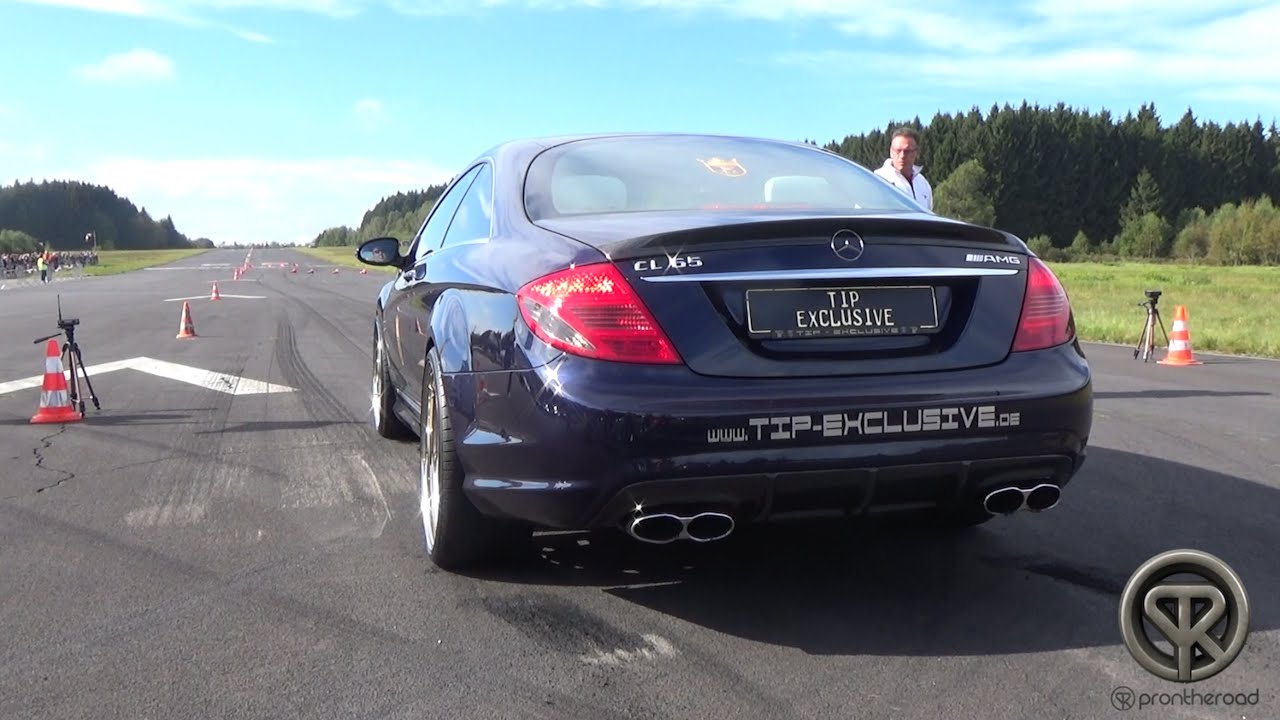 ⁣Mercedes CL65 AMG V12 BITURBO - Accelerations Sounds + Burnout!