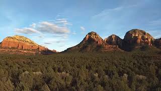 Sedona Mescal Trailhead Sunset Panorama