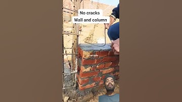 Column 🚫 Brickwall 🚫 joint ❌ Fail ❌ #civilengineering #construction #brickwall #column