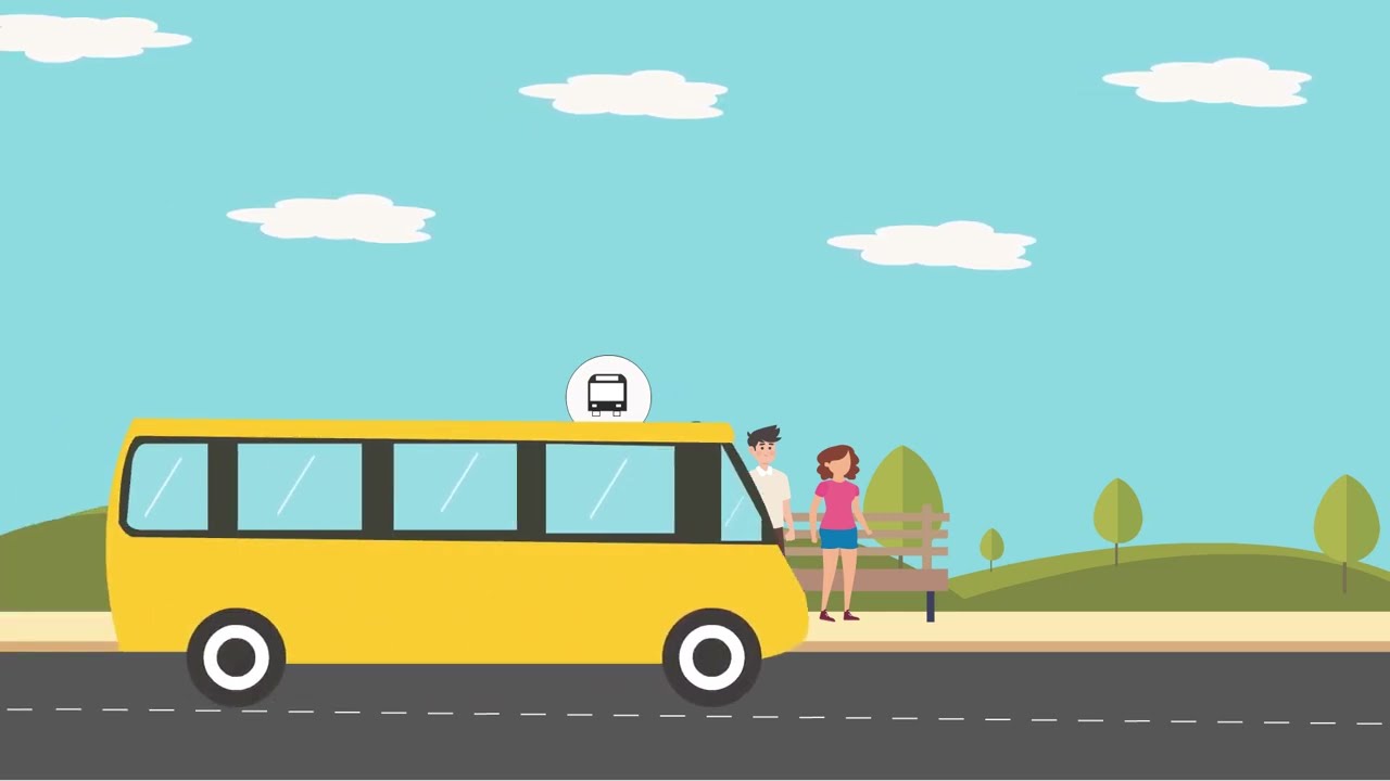bus animation in adobe animate - YouTube