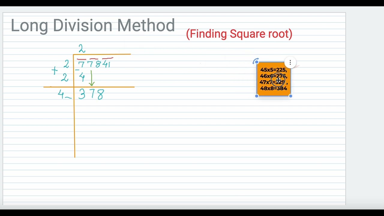 Long Division Method Finding Square Root YouTube Long Division Method Finding Square Root YouTube