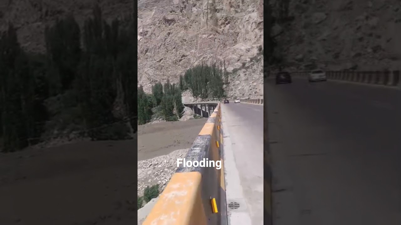 Flooding near Attabad Lake Hunza 
