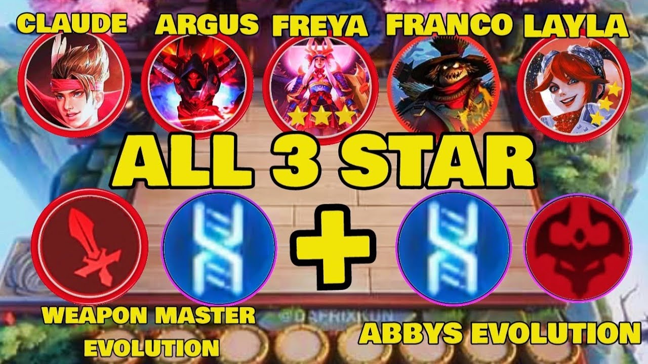 MAGIC CHESS:3STAR CLAUDE!! EVOLUTION OF WEAPON MASTER AND ABBYS!!